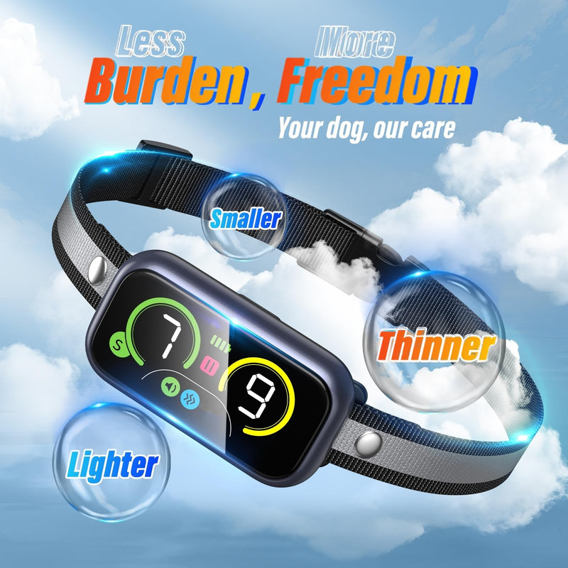 Bark Collar, Dog Bark Collar for Large Medium Small Dogs, Smart Barking Collar, Effective Anti Bark Collars for Dogs, Automatic Bark Collar Adjustable Beep Vibration Modes & 7 Sensitivity Black - PawsPlanet Australia