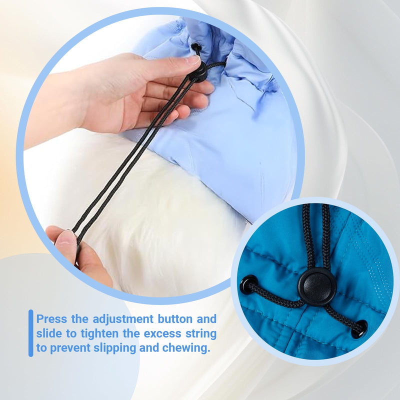 Cat Recovery Collar, Soft Adjustable Cone for Cats and Kittens, Lightweight Waterproof Elizabethan Collar for After-Surgery Care, Prevent Licking and Scratching, Neck Protector for Pets（Lake Blue,M） Lake Blue M - PawsPlanet Australia