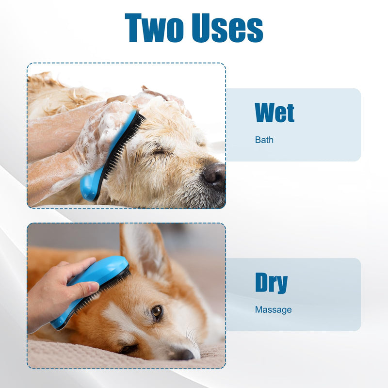 Puppy Brush for Small Dogs Portable,Dog Brush for Small Dogs Gentle, Reduces Shedding & Tangles,For Cavapoo, Yorkies, Pomeranians, Shih Tzu, Bichon Frise,Blue - PawsPlanet Australia