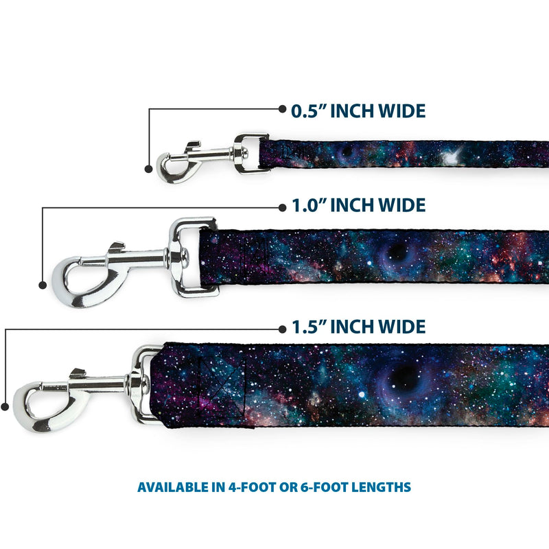 Buckle-Down Pet Leash - Galaxy Collage - 6 Feet Long - 1.5" Wide Multicolor