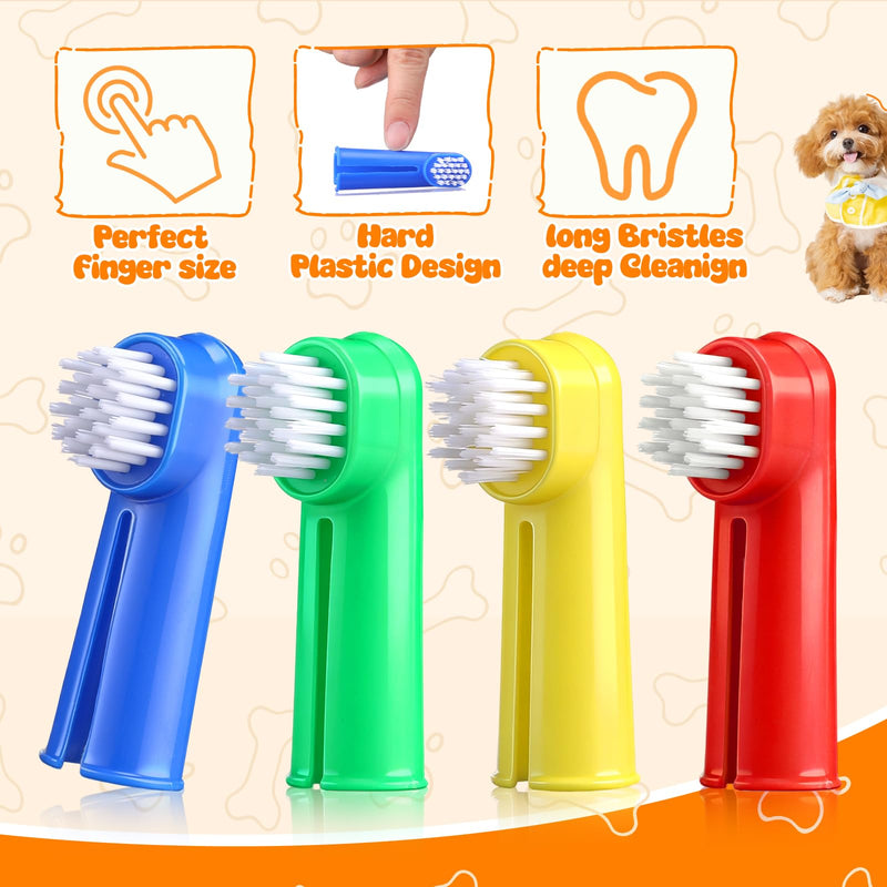 LemonRoad 100 Pcs Dog Toothbrush Pet Finger Brushes Teeth Cleaning Kit Toothbrush Oral Dental Brush Cleaning Pet Tooth Brush Care for Small to Large Dog, Cat, Puppy & Kitten - PawsPlanet Australia