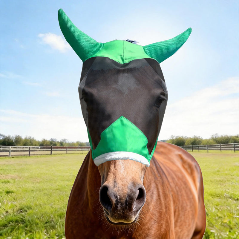Horse Fly mask with Ears Cover |Soft Lightweight|Breathable Horse mask