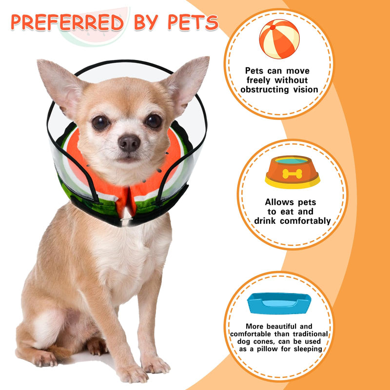 Dog Cone,Dog Surgery Collar,Dog Cones for Small Medium Large Dogs,Inflatable Cone for Dogs,Watermelon Dog Cone Collar, Does not Impede Vision Dog Recovery Collar watermelon - PawsPlanet Australia