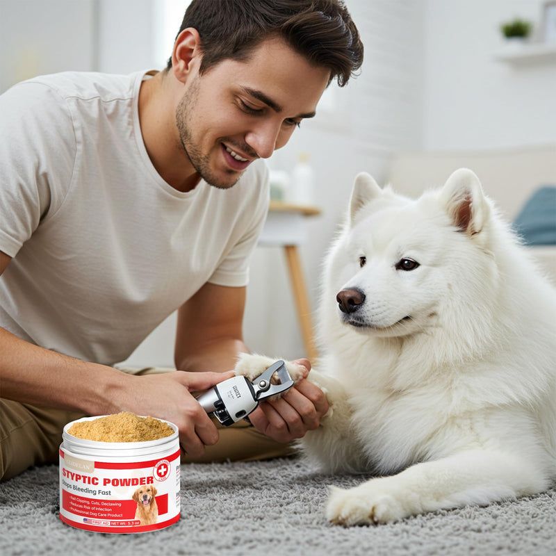 Styptic Powder for Dogs–Quick Stop Bleeding for Dogs Nails, Minor Cuts, Scratches–Blood Stop Powder with Herbal Support,Gentle & Sting-Free–5.3 oz Styptic Powder for Grooming,Vets,Pet First Aid Kits - PawsPlanet Australia