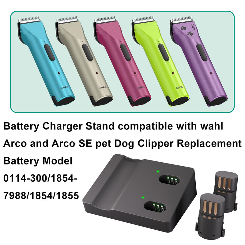 Battery Charger Stand with Type-C,Compatible with wahl Arco and Arco SE pet Dog Clipper Replacement Battery Model 0114-300/1854-7988/1854/1855 (Charger Stand) - PawsPlanet Australia