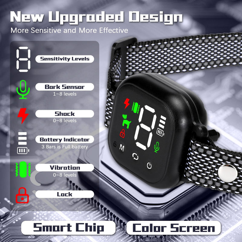 (anti-bark collar), smart anti-bark collar for large, medium and small dogs, rechargeable anti-bark training collar, bark shock collar with buzzer - PawsPlanet Australia