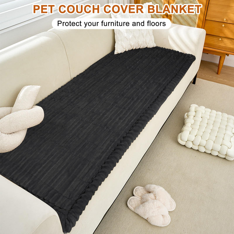 PHOPHO Couch Cover for Dogs Washable, Sofa Cover Protector for l Shape, Non Slip Dog Blanket Cover, Friendly Pet Mat Bed for Outdoor, Soft (Dark Gray, 27.5" x 70.9") Dark Gray 27.5" x 70.9" - PawsPlanet Australia