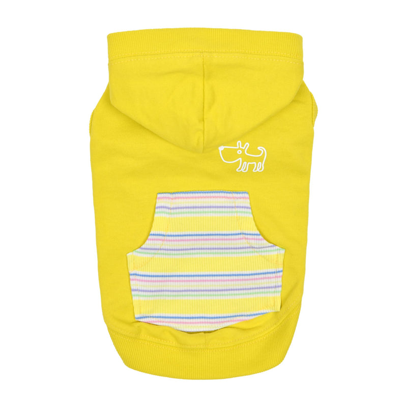 Puppia Spring/Summer PHIDEAUX Dog Hooded Shirt Trendy Fashionable Cute Dog Apparel, Yellow, Small YELLOW_PHIDEAUX - PawsPlanet Australia