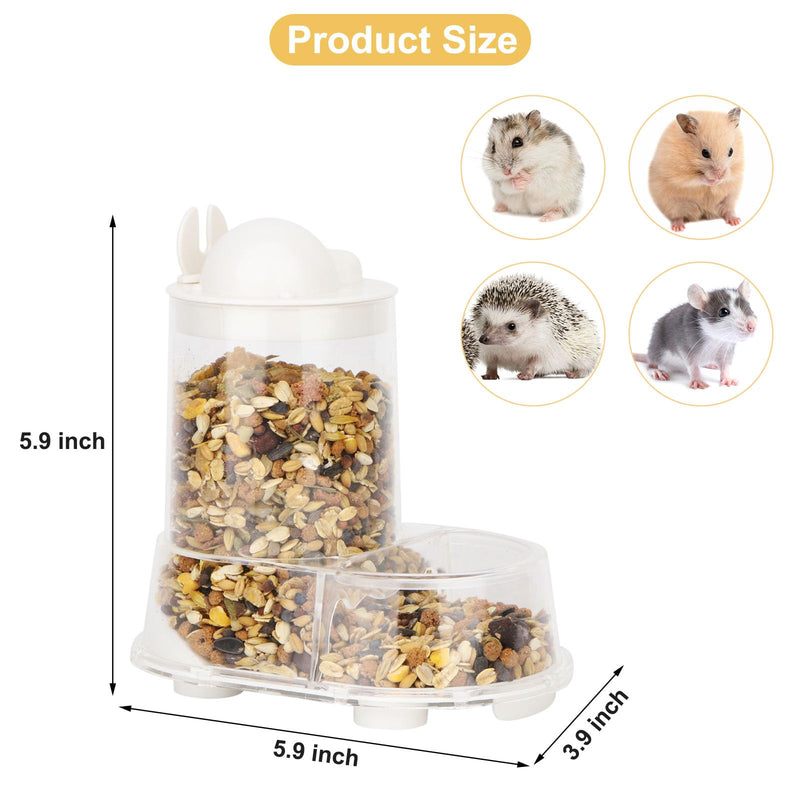 Wontee Hamster Feeder Food Bowl Automatic Dispenser for Dwarf Syrian Hamsters Mice Gerbils Rats or Other Similar-Sized Small Pets - PawsPlanet Australia