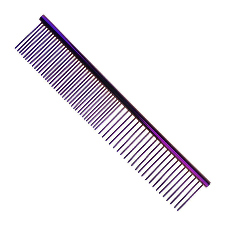 LILYS PET Professional PET Grooming Scissors Kit,Coated Titanium,Sharp and Strong Stainless Steel Blade for Dogs Cats Hair Cutting,3 Pieces of Scissors with a Comb and a Case (7.0 inches, Purple) 7.0 inches - PawsPlanet Australia