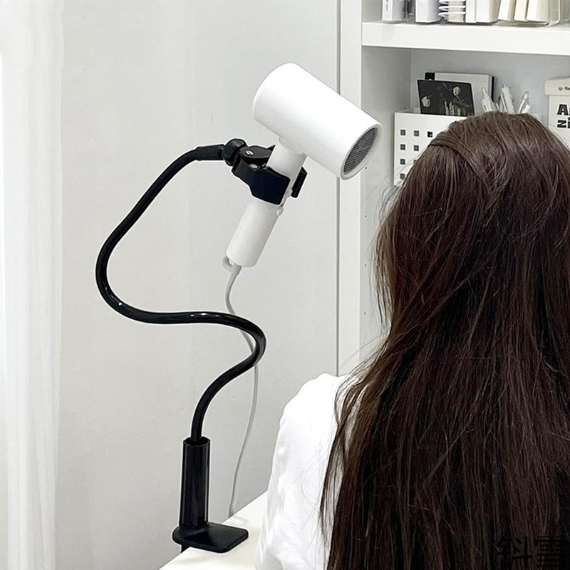Dog Hair Dryer Holder, Black Alloy Adjustable Lazy Hair Dryer Hands Free Stand with 360° Rotatable Clamp for Pet Dog Cat Grooming - PawsPlanet Australia