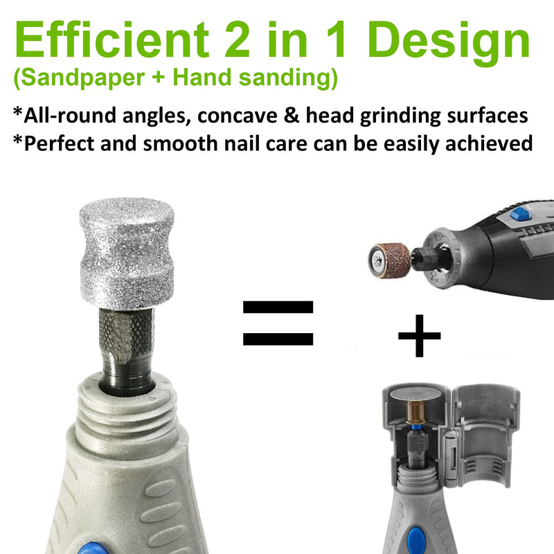 Diamond Dremel Dog Nail Grinder Bit, Dremel Nail Grinder for Pets, Faster Jumbo Dremel Diamond Bit for Dog Nails, 1/8'' Dremel Dog Nail Grinder Attachment, Dog Nail Grinder for Animals Nail Care - PawsPlanet Australia