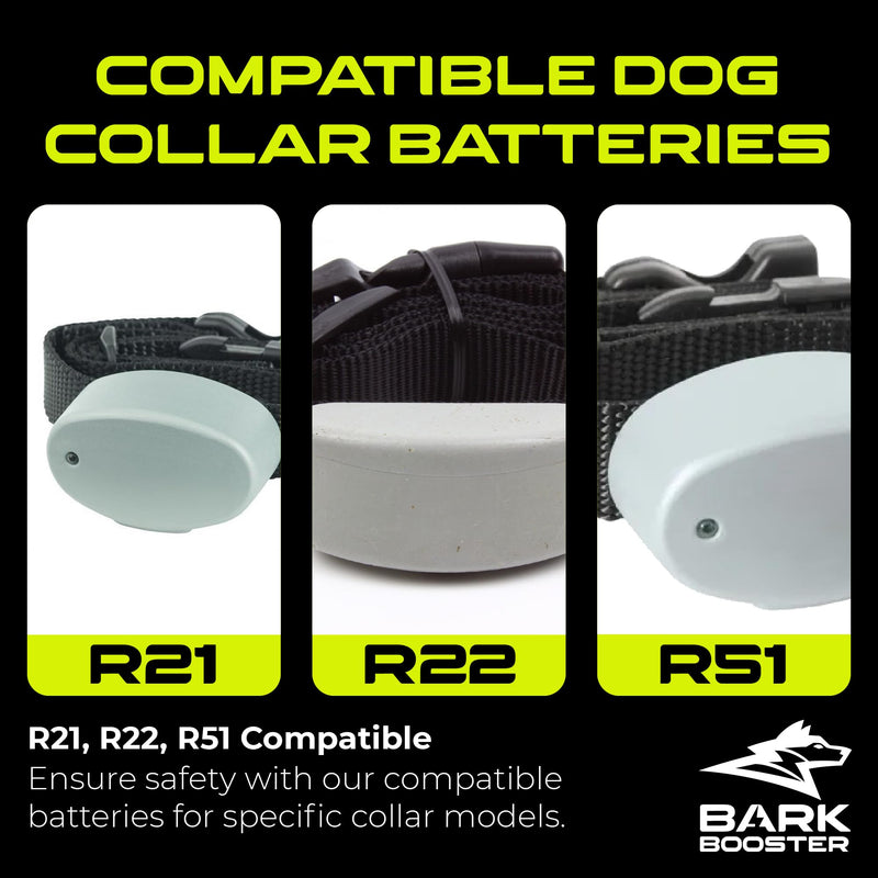 Dog Collar Batteries - Compatible with Invisible Fence Collar Batteries, Replacement Battery for R21, R22, and R51 Dog Receiver Collars (2-Pack) 2-Pack - PawsPlanet Australia