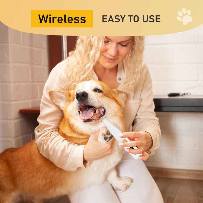 Saffory Dog Paw Trimmer, Pet Claw Trimmer with LED Light, Low Noise USB Rechargeable Pet Clipper. Suitable for Dogs and Cats, for Trimming Hair Around Paws Eyes Ears Face Buttocks. (1) 1 - PawsPlanet Australia