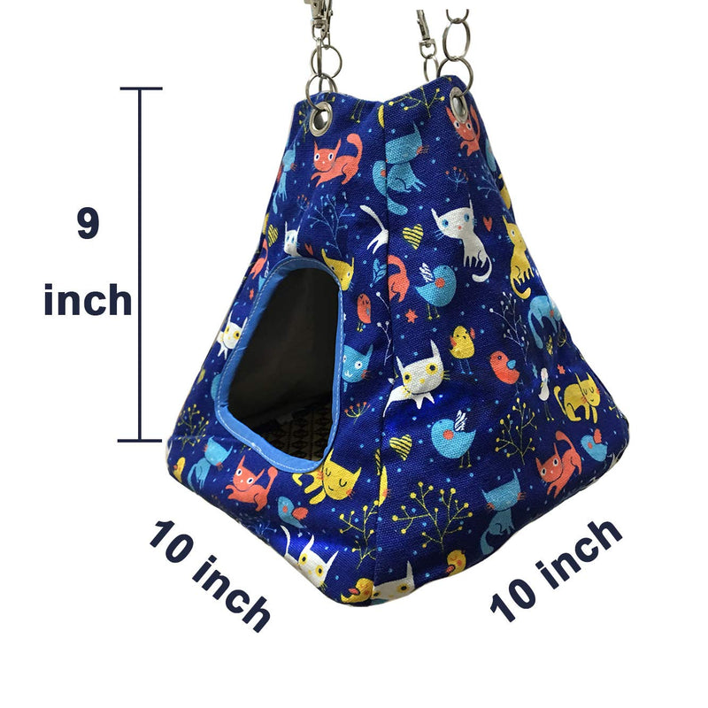 FULUE Ferret Rat Critter Nation Cage Accessories,Ferret Rat Hammock Set Hanging Bed Tent Tunnel for Any Small Animal Bedding Blue - PawsPlanet Australia