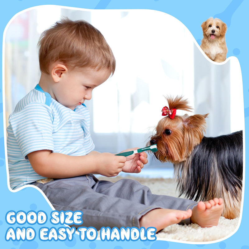 Vesici 20 Pcs 7 Inch Dog Toothbrush 3 Sided Dog Tooth Brush Cat Toothbrush Pet Teeth Cleaning Brush Dental Care Suitable for Most Pets Puppy Kitten Different Teeth and Mouth Shapes Cleaning - PawsPlanet Australia