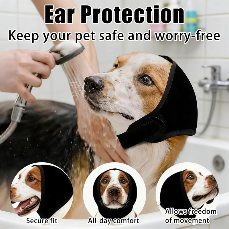 2 Dog Ear Defenders Dog Ear Protectors Comfort Dogs Ears Muffs Happy Hoodie for Dogs Waterproof Adjustable Noise Protection Anxiety Relief for Grooming Bathing Swimming