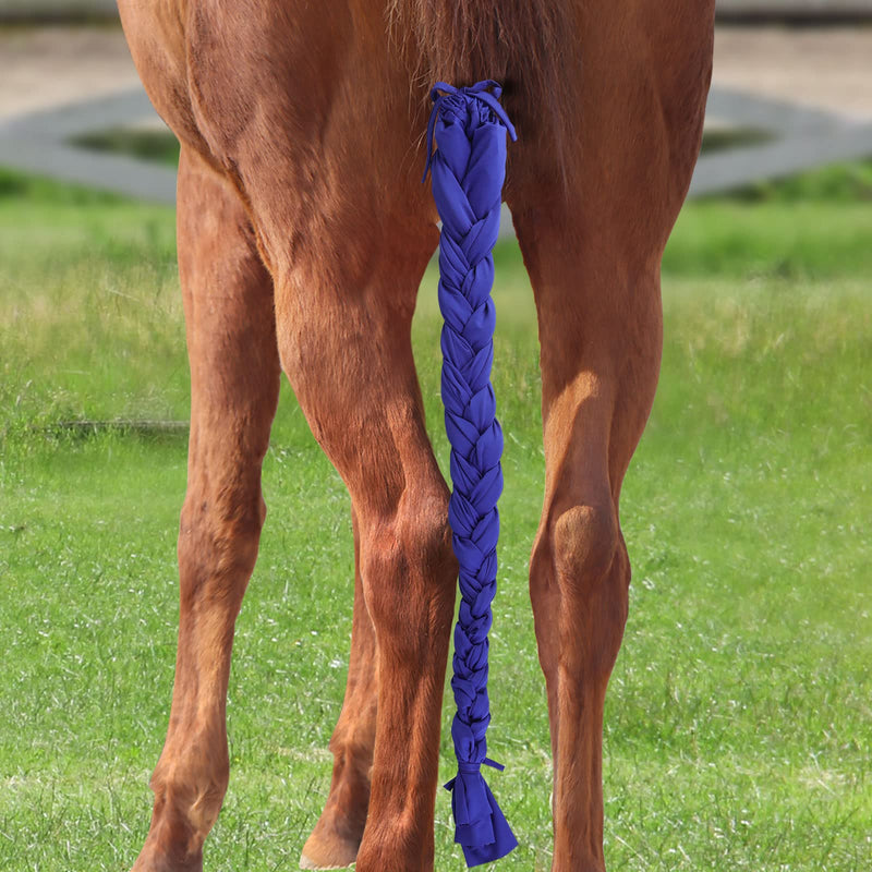Harrison Howard 3 Tube Stretchy Fabrics Adjustable Closure Lightweight Horse Tail Bag for Horses Braid-in Tail Bag Navy - PawsPlanet Australia