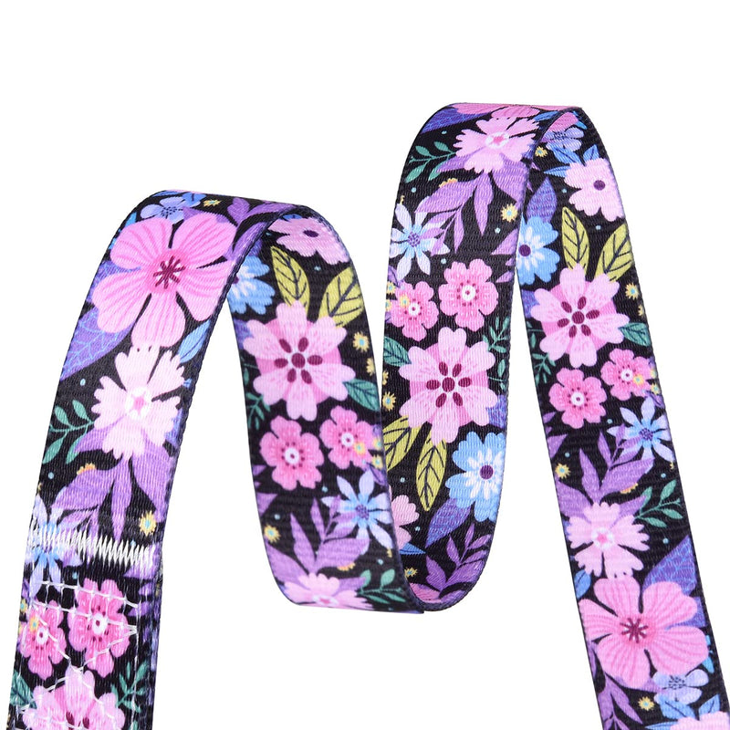 Dog Collar and Leash Set with Bohemia Floral Tribal Geometric Patterns - Soft Ethnic Style Collar Adjustable for Small Medium Large Dogs(Pink Floral Set,S) S (Neck 9.8-15.7", Width 5/8") Z-Pink Floral Set - PawsPlanet Australia