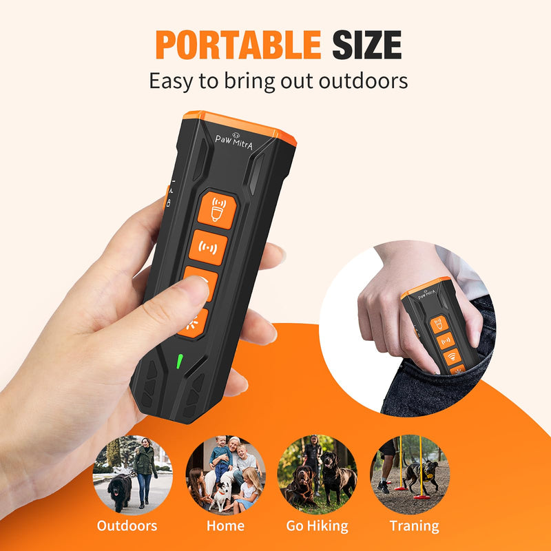 2025 Dog Bark Deterrent Device Rechargeable Ullasonic Anti-Barking Trainer Stops Barking & Bad Behavior 23FT Long-Range Safe for Dogs No Shock Press Button Instant Control Dog Training Indoor Outdoor - PawsPlanet Australia