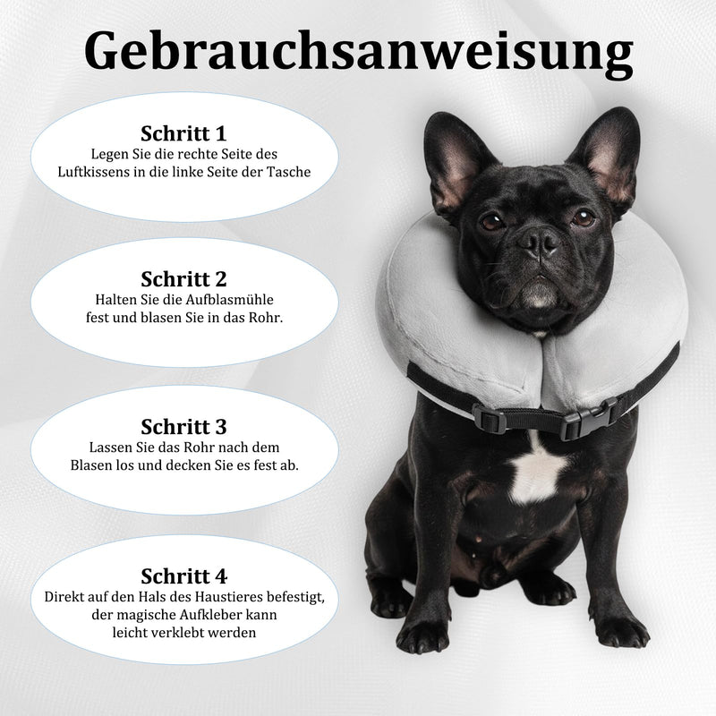 Inflatable Collar for Dogs, Soft Dog Collar with Lick Protection, Ideal for Dogs of Any Size, Easy to Use and Durable