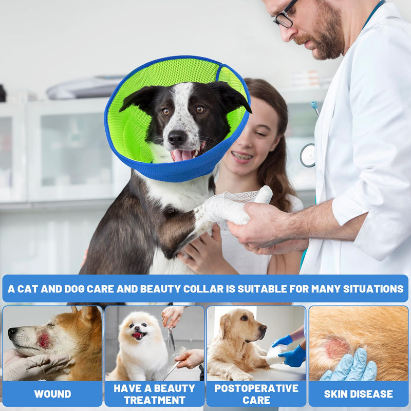 Pet Recovery Collar for Dogs, Soft L Size Recovery Dog Cone Collar, Adjustable Breathable Protective Neck Collar for Large Dogs After Surgery, Prevent Licking Wound Protection