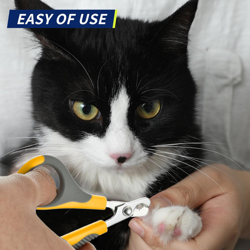 WePet Pet Nail Clippers (No. 07-2), Professional Claw Trimmer, Scissor for Cats, Puppies, Kittens, Hamsters, Rabbits and Small Animals, Sharp, Safe, Small, Grey/Yellow #01 Grey/Yellow - PawsPlanet Australia