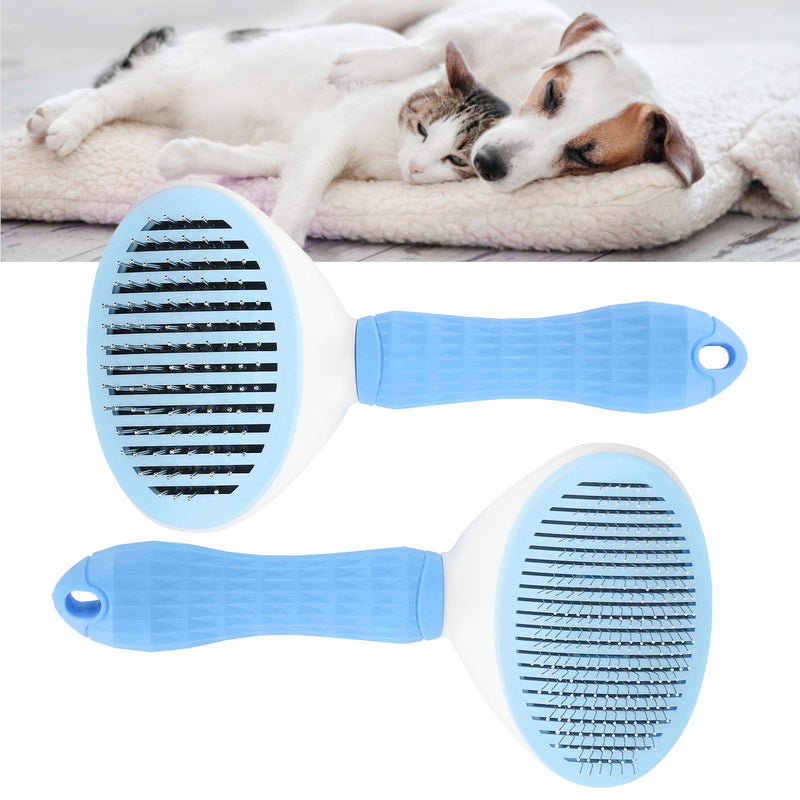 EVTSCAN Pet Slicker Brush Dogs Detangling Hair Remover Cat Cleaning Grooming Massage Needle Comb(Blue) blue - PawsPlanet Australia