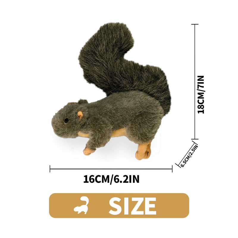 ALL FOR PAWS Squeaky Dog Toys,Animal Plush Dog Toy,Stuffed Dog Toys,Puppy Toys for Teething Small Dogs Classic Squirrel(S) - PawsPlanet Australia