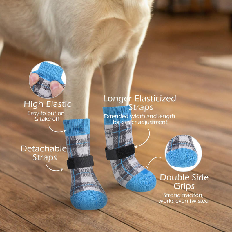 EXPAWLORER EXPAWLORER Dog Socks to Prevent Licking Paws, Blue L Large - PawsPlanet Australia