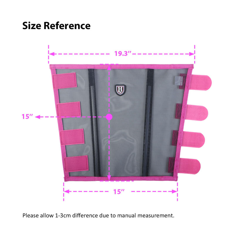 Harrison Howard Loose-Fitting Horse Fly Leggings Breathable, Tear-Resistant Fine Mesh Leg Guards Stay-on Comfortable Fly Boots (Set of 4) Magenta Large - PawsPlanet Australia