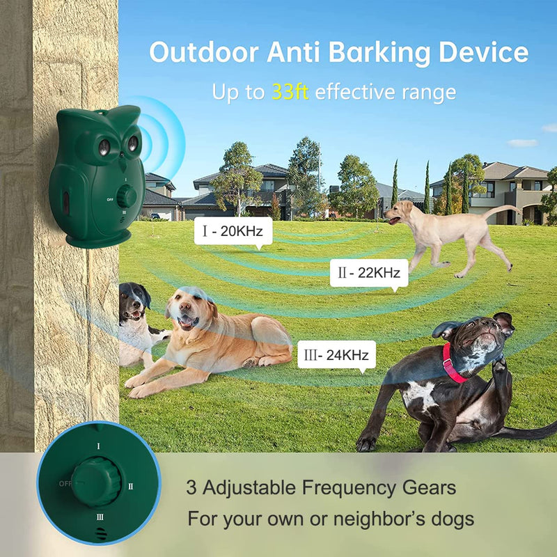 Anti Barking Devices, Auto Dog Barking Control Device with 3 Adjustable Level, Rechargeable Waterproof Sonic Barking Deterrents, Stop Dog Barking Box Neighbors Dog Silencer for Outdoor & Indoor Use - PawsPlanet Australia