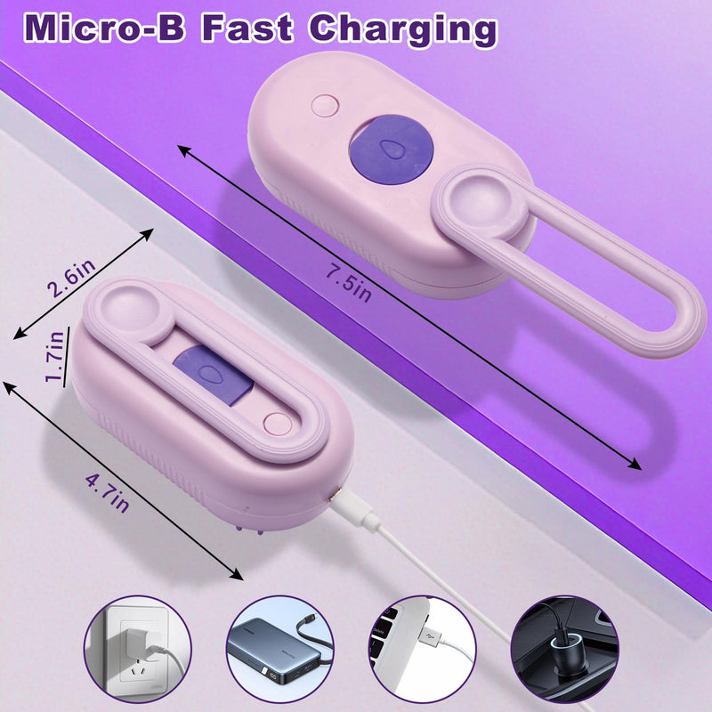 4-in-1 Pet Steam Brush for Dogs & Cats - Anti-Static Deshedding Grooming Tool with Massage & Cleaning for Long/Short Hair | Micro-B Rechargeable (Purple) - PawsPlanet Australia