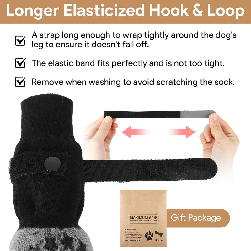 Dog Socks to Prevent Licking Paws, Dog Socks for Hardwood Floors Anti Slip, Grip Socks for Dogs, Non Slip Socks for Dogs,Dog Grippy Socks for Senior Dog Paw Protector,Dog Paw Covers for Large Dogs (L) L - PawsPlanet Australia