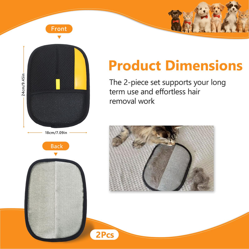 Pet Hair Removal Glove,2 Pcs Newly Upgraded Pet Hair Remover Gloves for Cats & Dogs,Electrostatic Pet Hair Gloves,Reusable Pet Hair Remover Tool For Couch Clothes Carpet Car Seat,9.45 *7.1 in - PawsPlanet Australia