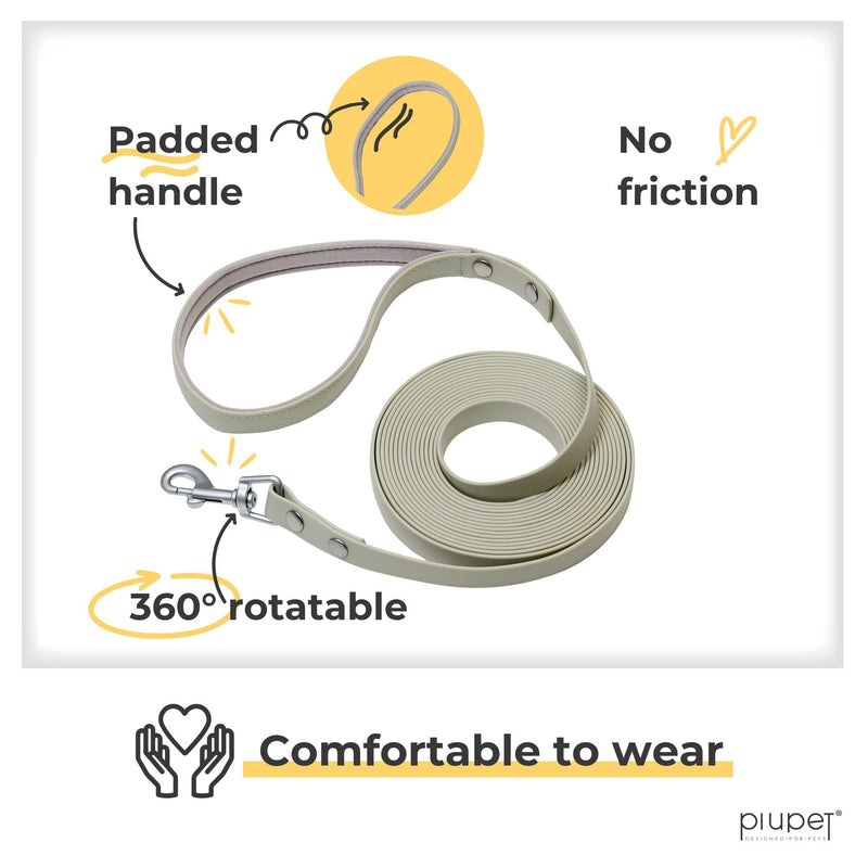 PiuPet® Tow Leash for Dogs 5m I 10m I 20m I Water Repellent I Dog Training Leads for Large Dogs I Long Dog Leads I Training Dog Lead I Dog Lead Long | Training Lead for Dogs | Grey - PawsPlanet Australia