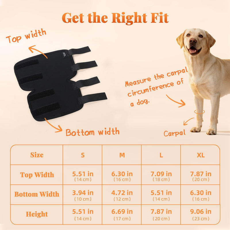 Petanims 2 Packs Dog Front Leg Brace for Remission Hyperextension - Wrist Support for Sprain, Arthritis & Injury Recovery - Adjustable Non-Slip Dog Leg Wrap, Fits Left or Right, Small S