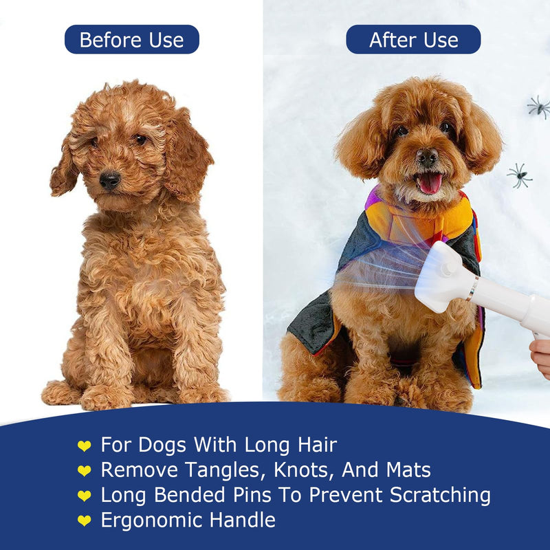 Portable Dog Hair Dryer with Brush – 300W, 3 Heat Settings, Quiet, Overheat Protection for Small Medium Pets - PawsPlanet Australia