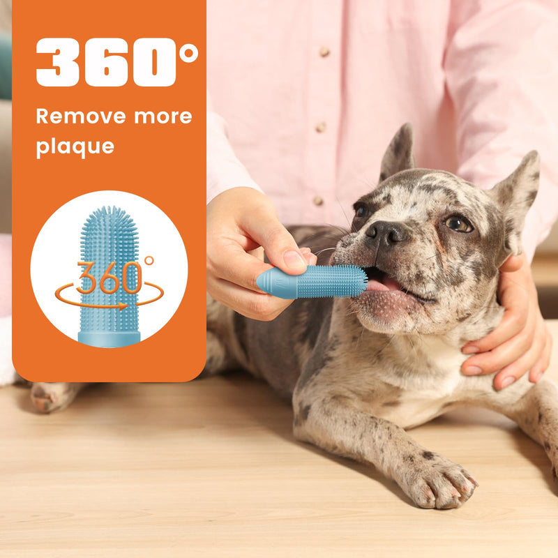 Dog Toothbrush, 6 Pack Dog Toothbrush Finger for Cats and Dogs, 360° Cleaning Dog Finger Toothbrush Small Breed with Individual Package, Soft and Durable Finger Toothbrush for Dogs - PawsPlanet Australia