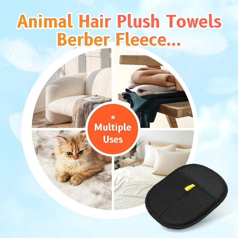 2pcs - Pet Hair Removel Glove for Cats & Dogs, Electrostatic Pet Hair Removal Gloves for Couch, Cat Grooming Gloves, Reusable Cat and Dog Hair Removel for Sofas, Furniture, Carpets and Curtains - PawsPlanet Australia