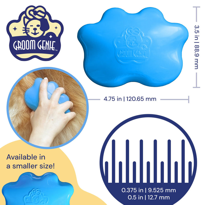 Large 5" Dog Pet Hair Massaging Brush Grooming Tool for Cats Dogs Long or Short Hair Royal Relief Blue - PawsPlanet Australia