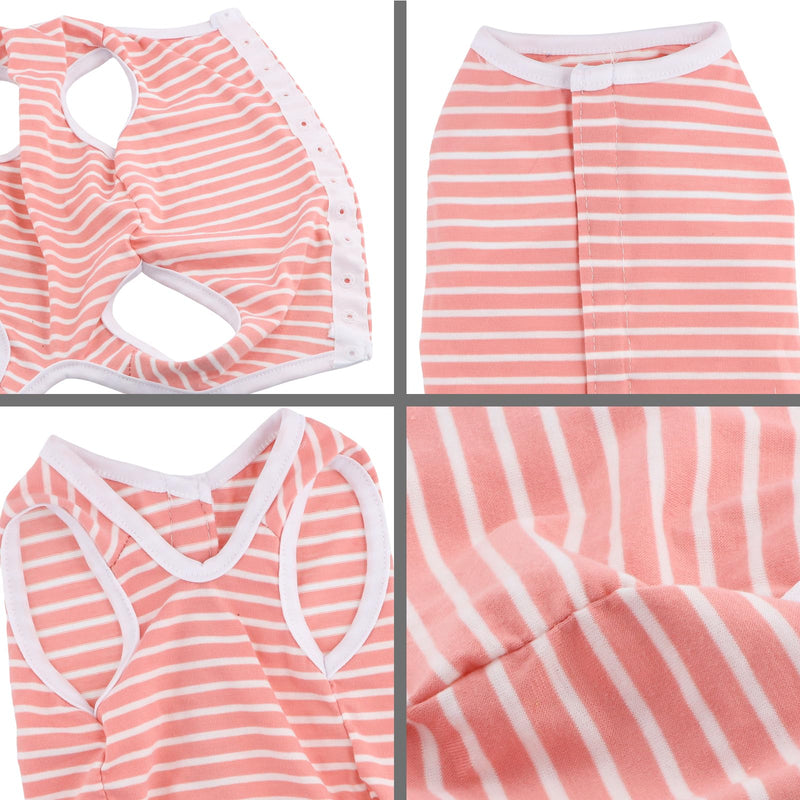 Amexo Recovery Suit for Dogs Alternative Electronic Cone Collar Anti-Licking Post Operative Jumpsuit Dog Surgical Recovery Suit for Dog Cats (Pink,S) Pink S