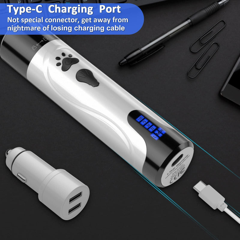 YABIFE Dog Nail Grinder with Nail Clipper, Dog Nail Trimmers Kit, Super Quiet Electric Pet Nail Grinder, Rechargeable, for Small Large Dogs & Cats Toenail & Claw Grooming,3 Speeds,White White - PawsPlanet Australia