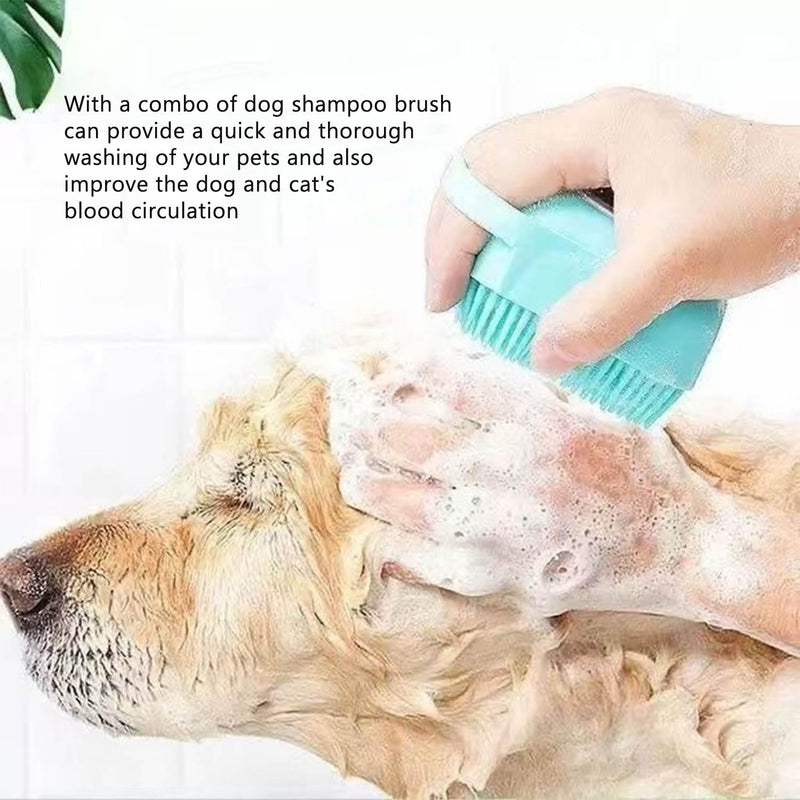 Pets Bath Brush | Scrubber for Bath | Dog Shampoo Brush | Dog Washing/Shower Brush, Suitable for Short/Long Haired Dogs, (pink) (Blue) Blue - PawsPlanet Australia