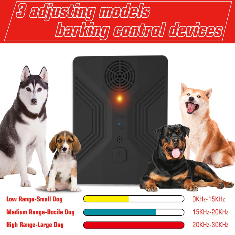 Anti Barking Devices, Anti Barking Device for Dogs Long Range 50ft, Barking Control Devices for Dog Training in Outdoor, 3 Modes Ultrasonic Bark Box, Dog Bark Deterrent Devices, Dog Barking Silencer | Gentle correction of pet bad behaviors， Auto-activa...