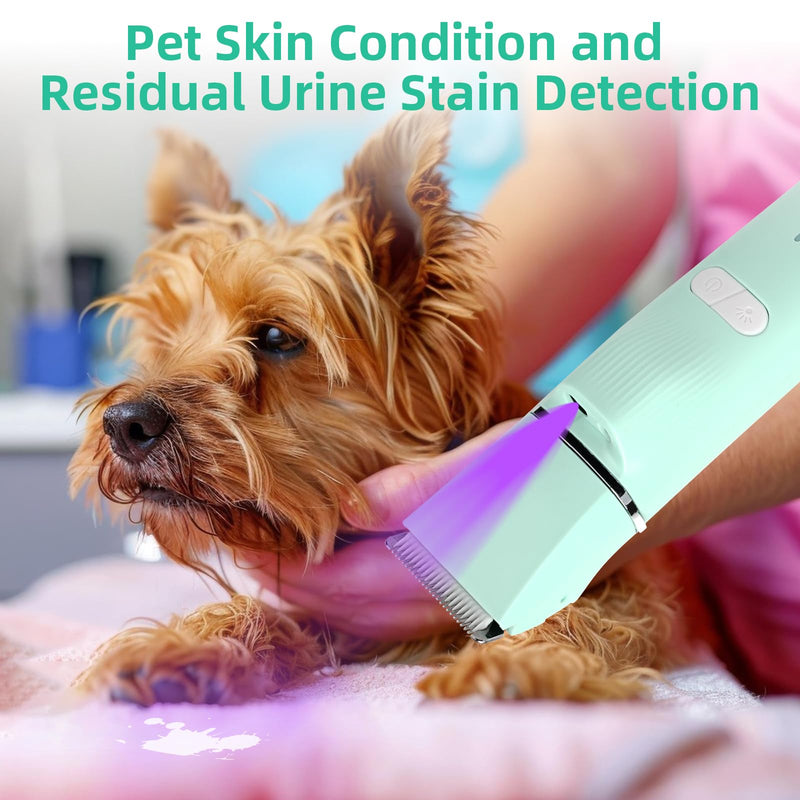 Pet Paw Trimmer, 2 Speed 4 in 1 Dog Paw Trimmers Dog Grooming Kit with LED Light, Dog Trimmer for Paws Quiet Dog Paw Trimmers for Small Dogs USB Rechargeable for Cats and Other Pets, Cyan - PawsPlanet Australia