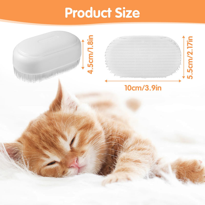 Cat Brush for Long Haired Cats- Soft Fur Cat Tongue Brush with Prickly Serrations, Soft Cats Grooming Gentle Hair Brushs for Detangling Cleaning Claw Perfect for Enhancing Intimacy (White) - PawsPlanet Australia