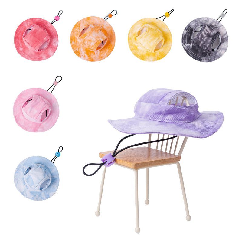Pet hat with Ear Holes Sunscreen Baseball Cap Suitable for Small and Medium-Sized Dogs Outdoor Climbing hat in Summer Pet Products (Small, Purple) - PawsPlanet Australia
