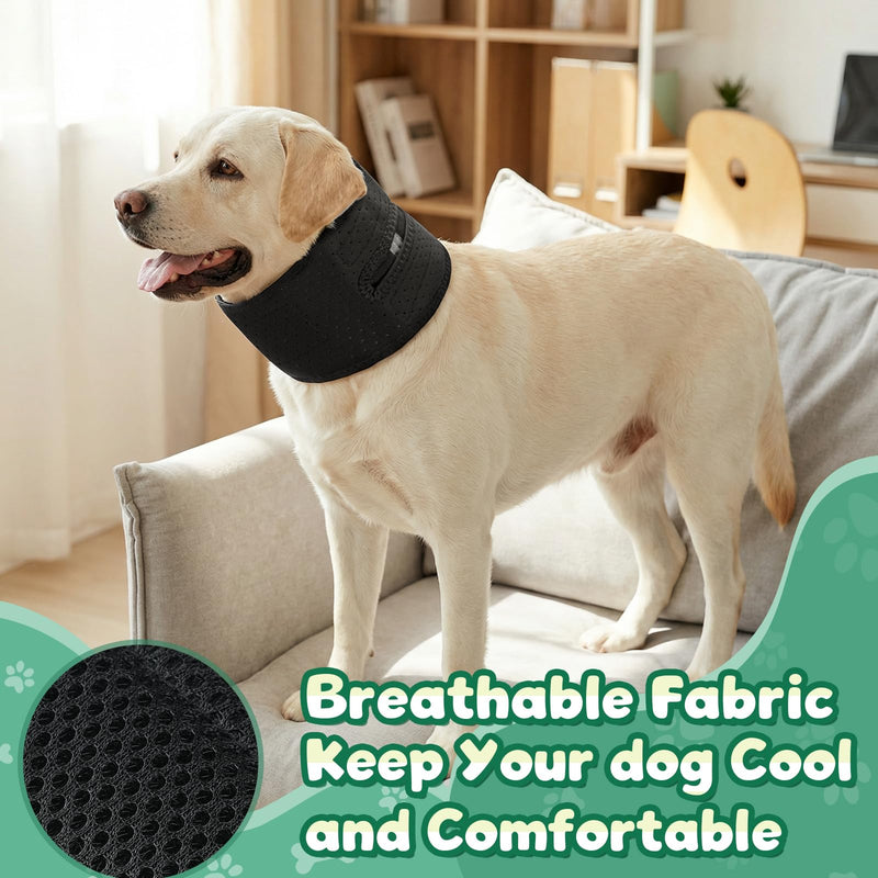 OHCOZZY Dog Neck Brace Adjustable, Support Collar Provides Joint Support and Against Lick, Wrap Protector for Arthritis and Helps Recover from Cervical,XL XL Black