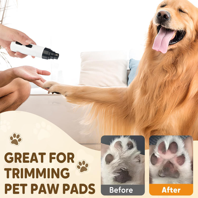 Silent Groom Pro Nail Grinder - Silent Groom Pro for Dogs and Cats, Dog Nail Trimmer with Replacement Grinding Heads, Quick USB Charge(with 2 Replacement Head) - PawsPlanet Australia
